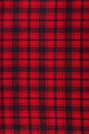 Sassa Winter Gingham Tiered Mini Dress in Red and Black