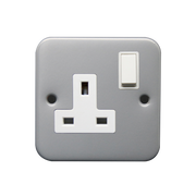 Caradok 1G 13A DP Switched Socket Metalclad
