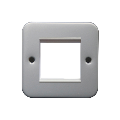 Caradok 1G 2 Module Data Frame c/w Back Box Metalclad