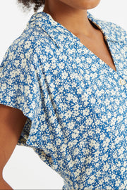 Prudence Periwinkle Mini Shirt Dress