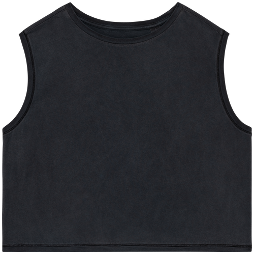 Organic Faded Cropped Tank Top: Womens