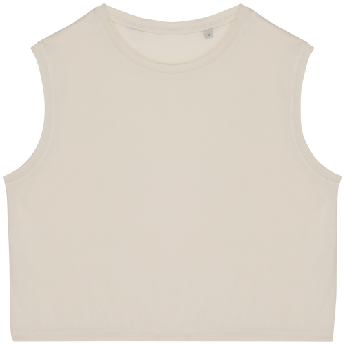 Organic Faded Cropped Tank Top: Womens