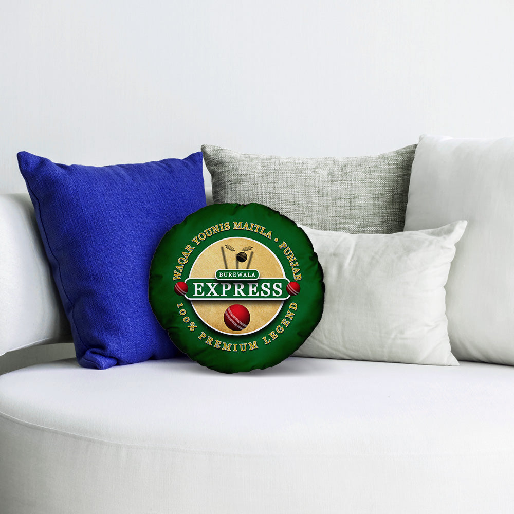 Pakistan Younis  - Legend Collection - Circle Cushion 14"
