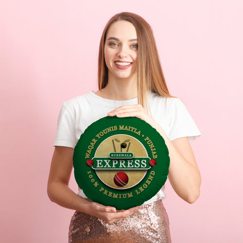 Pakistan Younis  - Legend Collection - Circle Cushion 14"