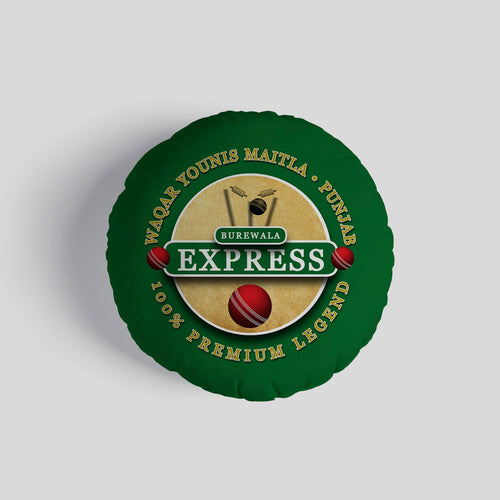 Pakistan Younis  - Legend Collection - Circle Cushion 14"