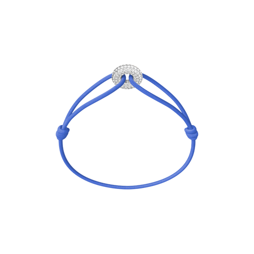 Mini Silver Soho Pavé Cord Bracelet