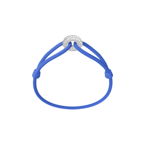 Silver Soho Pavé Cord Bracelet