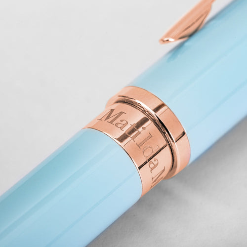 Matilda Myres | Ball Point Pen with Black Ink | Rose Gold & Blue