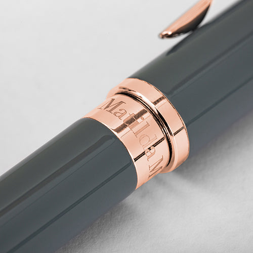 Matilda Myres | Ball Point Pen with Black Ink | Rose Gold & Grey