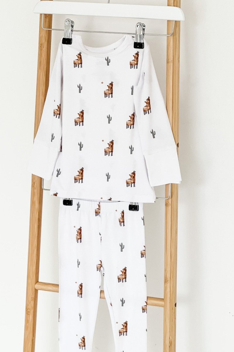 Llama Bamboo Two-Piece Set Long Sleeve Pyjamas