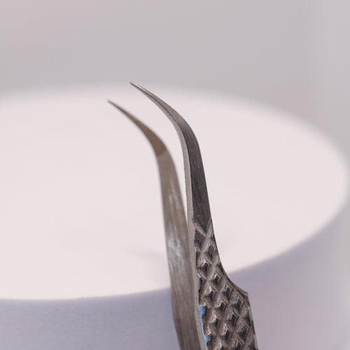 All Purpose Curved 60 Degree Fibre Grip Tweezers