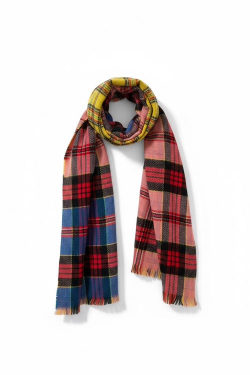 Style Rosh Double Face Woven Check Scarf