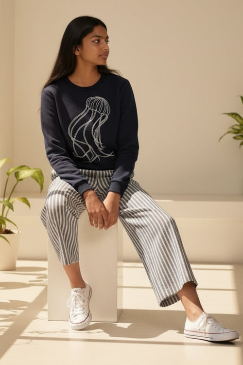 Jan Jellyfish Embroidered Sweatshirt