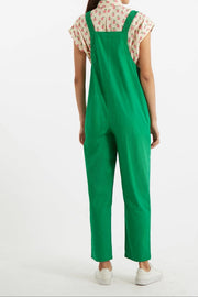 Tippie Green Cotton Dungarees
