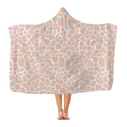 Pink Giraffe Print  - Hooded Blanket