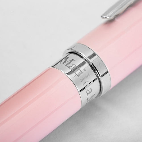 Matilda Myres | Ball Point Pen with Black Ink | Silver & Pink
