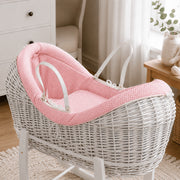 Wicker Deluxe Pod Baby Moses Basket With Stand