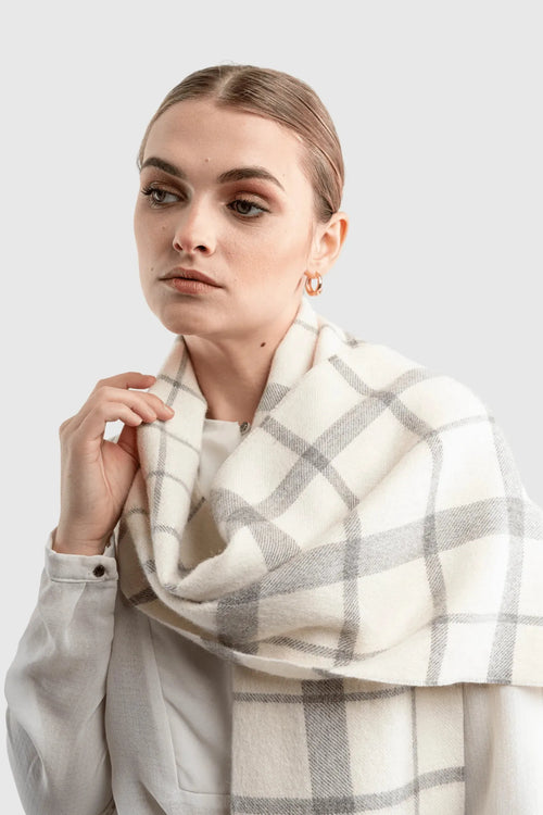 Alpaca Plaid Scarf