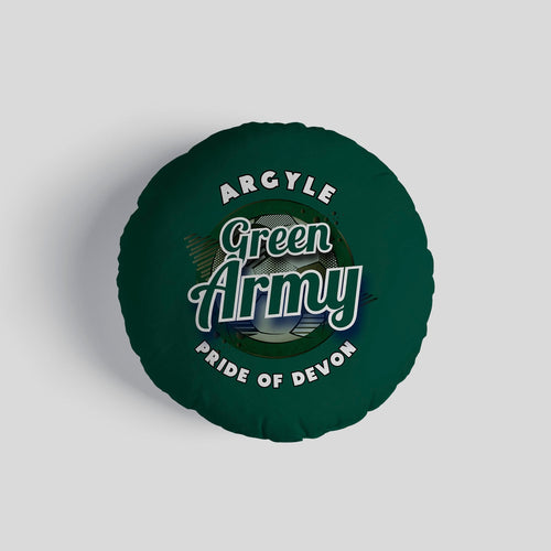 Plymouth Green Army - Football Legends - Circle Cushion 14"