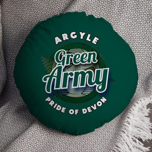 Plymouth Green Army - Football Legends - Circle Cushion 14"
