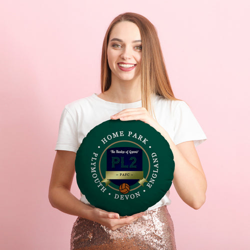 Plymouth Home Park - Football Legends - Circle Cushion 14"