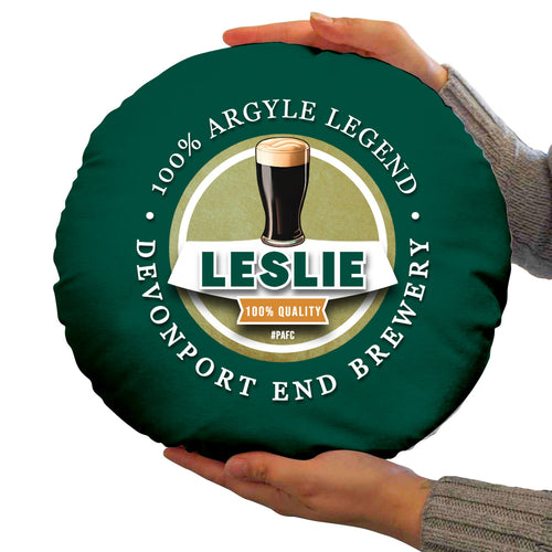 Plymouth Leslie - Football Legends - Circle Cushion 14"