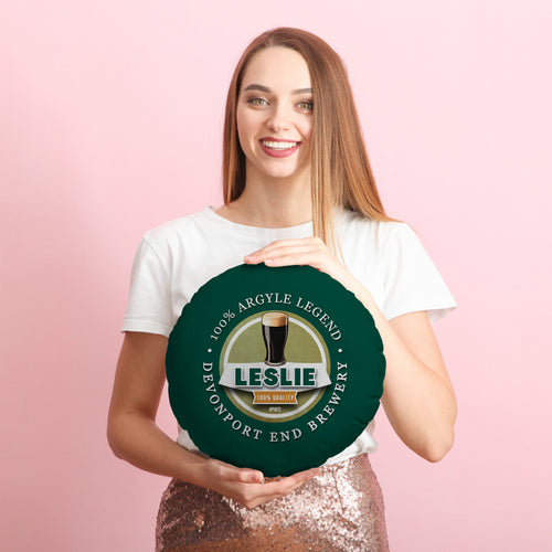 Plymouth Leslie - Football Legends - Circle Cushion 14"