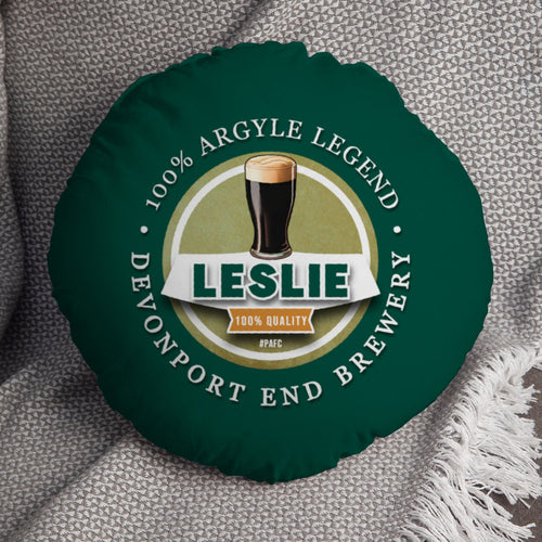 Plymouth Leslie - Football Legends - Circle Cushion 14"