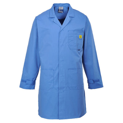 Portwest AS10 Anti-Static ESD Stud Front Coat Various Colours