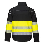 Portwest PW375 - PW3 Hi-Vis Class 1 Water Resistant Softshell Jacket Black/Yellow XL