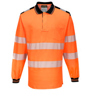 Portwest T184 PW3 Hi-Vis Long Sleeve Polo Shirt Various Colours