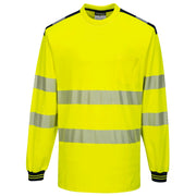 Portwest T185 PW3 Hi-Vis Long Sleeve Work T-Shirt Various Colours