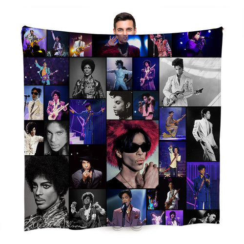 Prince Montage Celebrity Fleece Throw - Large Size 150cm x 150cm