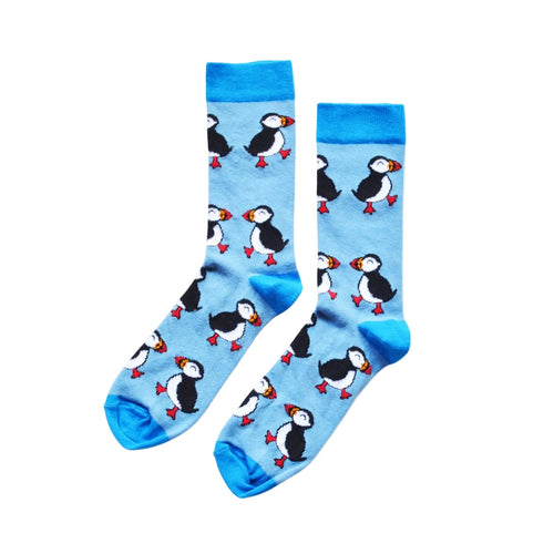 Save the Puffins Bamboo Socks