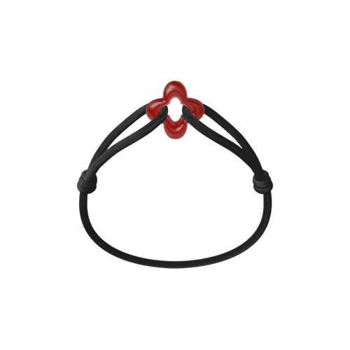 Red Clover Cord Bracelet