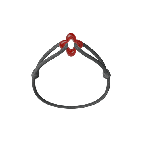Red Clover Cord Bracelet