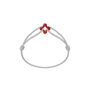 Mini Red Clover Cord Bracelet