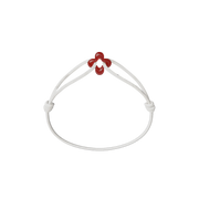 Mini Red Clover Cord Bracelet
