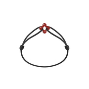 Mini Red Clover Cord Bracelet