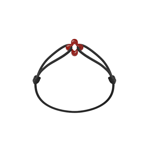 Mini Red Clover Cord Bracelet