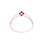 Mini Red Clover Cord Bracelet