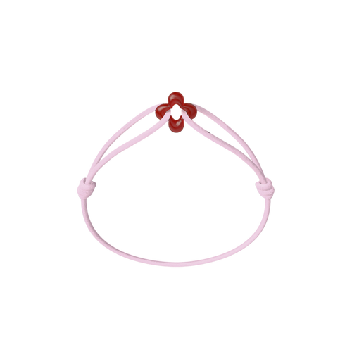 Mini Red Clover Cord Bracelet