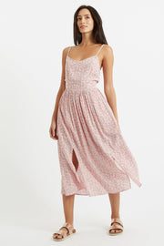 Rialto Lucky Flower Cut Out Back Midi Dress