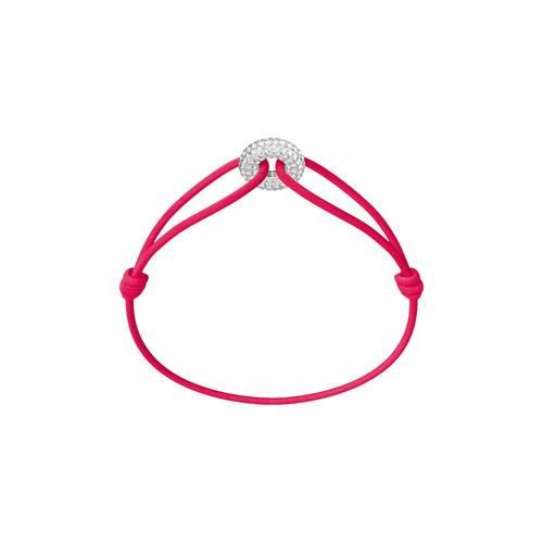 Mini Silver Soho Pavé Cord Bracelet