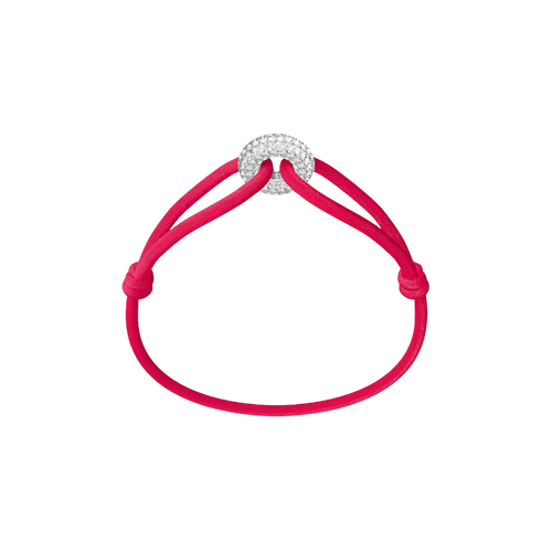 Silver Soho Pavé Cord Bracelet