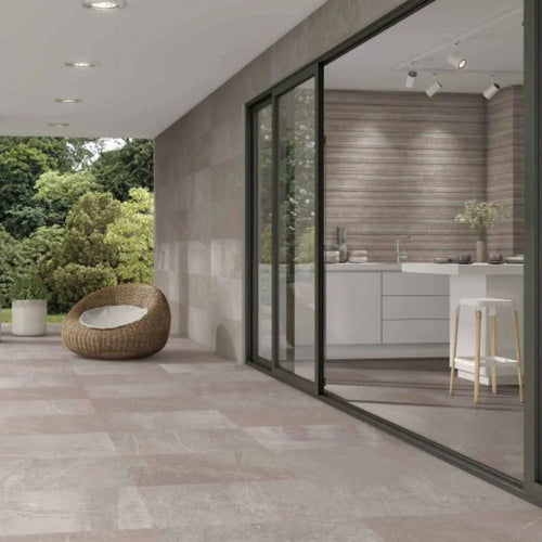Ray Band Grey Porcelain Tile 30 x 60cm