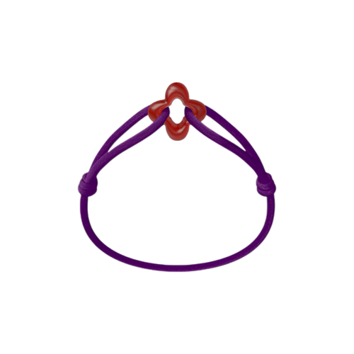 Red Clover Cord Bracelet