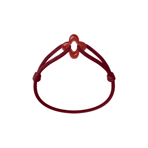 Red Clover Cord Bracelet