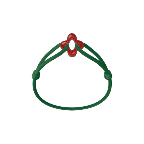 Red Clover Cord Bracelet