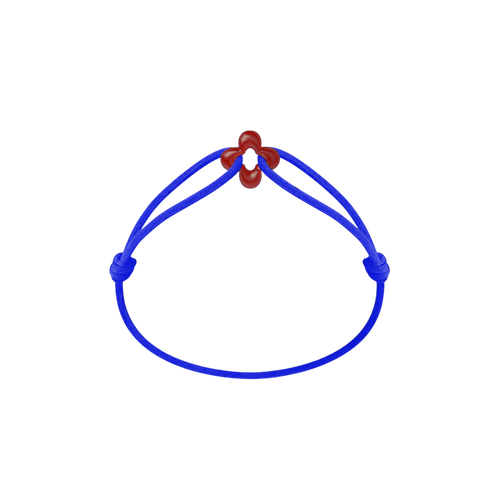 Mini Red Clover Cord Bracelet